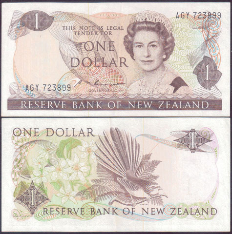 1985-89 New Zealand $1 (Russel) EF L000897